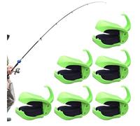 Fishing Rod Clip - ABS Compact Design, Anti Slip Reusable Support, Lightweight Rod Holder | Fish Tackle Accessory For River, Lake, Stream, Shallow Water, Jigging, Trolling, Casting