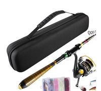 Fishing Rod Hard Case, Portable Waterproof Fishing Pole Carrier, 2.56x3.35 in, Lightweight Ergonomic Travel Rods Holder for Outdoor Adventures, Camping, Men, Dad, Husband, Boat