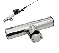 Fishing Rod Holders Boat, Stainless Steel Adjustable Mount, Staistant Rod Bracket, Deck Rail Clamp Holder, Ideal for Saltwater, Freshwater, Kayak, Inshore, Surf, 19-25x22-32mm