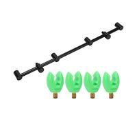 Fishing Rod Pod Stand Holder, Aluminium Alloy Crossbar Bracket with PVC Copper Heads, Thread for Bite Alarms, Compact Telescopic Design