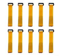 Fishing Rod Straps 2x20cm Fastener 10 Pack Fishing Rod Straps(Orange) | 10-pack value set, 2x20cm size, closure, prevents tangles, secure transport
