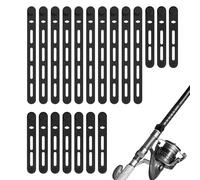 Fishing Rod Tie Strap - Fasce in Silicone per Attrezzatura da ,20 Pezzi Cinghie Elastiche Angolari Impermeabili per Stand Up Paddle Camping Caccia Giardinaggio Escursionismo - per Pontone Kayak Paddle