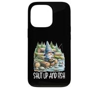 Fishing Scene Gnome Nature Graphic For Men Shut Up And Fish Custodia per iPhone 13 Pro
