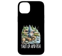 Fishing Scene Gnome Nature Graphic For Men Shut Up And Fish Custodia per iPhone 14 Plus