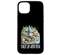 Fishing Scene Gnome Nature Graphic For Men Shut Up And Fish Custodia per iPhone 15 Plus