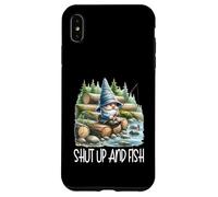 Fishing Scene Gnome Nature Graphic For Men Shut Up And Fish Custodia per iPhone XS Max