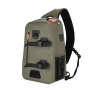 Fishing Sling Bag, 9.5L Waterproof Fishing Gear Pack, 14.57x9.06x5.51 inches Multi-Functional Jig Tool Daypack, Lightweight Chest Backpack, Slim Shoulder Bag for Outdoor Sports