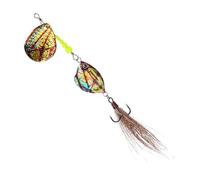 Fishing Spinner Baits, Casting Sinking Lures, 4.33x1.57x0.59 Inches Realistic Sequin Attractants, Long Distance Tools for Targeting Bass Salmon Walleye Catfish Musky in Freshwater Angling Adventures