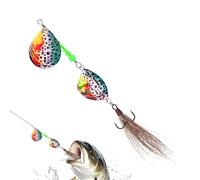 Fishing Spinner Baits, lunga distanza Casting, Sinking Lures, Realistic Sequins Finish, High Action Spinner, Multi Color, 3 Pack, Great for Bass Salmon Walleye Catfish Musky Fishing