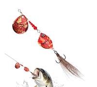 Fishing Spinner Baits, lunga distanza Casting, Sinking Lures, Realistic Sequins Finish, High Action Spinner, Multi Color, 3 Pack, Great for Bass Salmon Walleye Catfish Musky Fishing