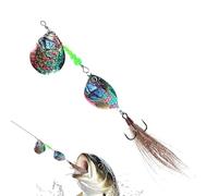 Fishing Spinner Baits, lunga distanza Casting, Sinking Lures, Realistic Sequins Finish, High Action Spinner, Multi Color, 3 Pack, Great for Bass Salmon Walleye Catfish Musky Fishing