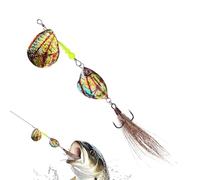 Fishing Spinner Baits, lunga distanza Casting, Sinking Lures, Realistic Sequins Finish, High Action Spinner, Multi Color, 3 Pack, Great for Bass Salmon Walleye Catfish Musky Fishing