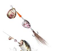 Fishing Spinner Baits, Sinking Spinnerbaits, 4.33x1.57x0.59 Inches Long Distance Casting Lures & Multiple Species Design, Sequins Flash Blades for Bass Salmon Catfish Walleye Musky Angling Accessory
