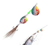 Fishing Spinner Baits, Sinking Spinnerbaits, 4.33x1.57x0.59 Inches Long Distance Casting Lures & Multiple Species Design, Sequins Flash Blades for Bass Salmon Catfish Walleye Musky Angling Accessory