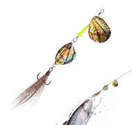 Fishing Spinner Baits, Sinking Spinnerbaits, 4.33x1.57x0.59 Inches Long Distance Casting Lures & Multiple Species Design, Sequins Flash Blades for Bass Salmon Catfish Walleye Musky Angling Accessory