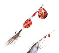 Fishing Spinner Baits, Sinking Spinnerbaits, 4.33x1.57x0.59 inches, Long Distance Casting, Realistic Sequins Lures for Freshwater Saltwater Fishing Enthusiasts, Bass, Salmon, Walleye, Catfish, Musky