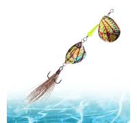 Fishing Spinner Baits, Sinking Spinnerbaits, 4.33x1.57x0.59 inches, Long Distance Casting, Realistic Sequins Lures for Freshwater Saltwater Fishing Enthusiasts, Bass, Salmon, Walleye, Catfish, Musky