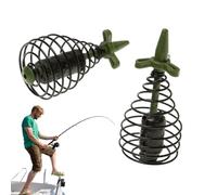 Fishing Spring Bait Feeder - 2 pezzi in metallo Fishing Bait Bag Feeder | Fish Feeders Baits Gabbia Basket | Pesce Baits Feeders Basket | Rustproof Strong Lure Holder Replacement for Professionals