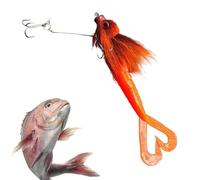 Fishing Swimbaits, 22 cm, esca artificiale con occhi 3D e design per capelli, per acqua e salata, pesci predatori come lucioperca e trota