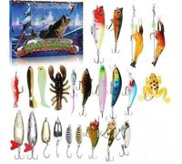 Fishing Tackle Advent Calendar 2025, Advent Calendar Fishing Christmas Countdown - 24 Days Fishing Lures, 2025 Xmas Surprise Gift for Fishing Lover (1Pcs*B)