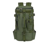 Fishing Tackle Backpack - Multi-Pocket Oxford Bag, Fishing Backpack with Rod Holder for Men and Women | Large-Capacity Outdoor Bag for Lures, Bait, Hiking, Camping, Travel, School, Gym, Work, verde