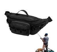 Fishing Tackle Bag, Multi-Compartment Sling Chest Pack, Lightweight Gear Organizer with Adjustable Strap, Compact Tackles Storage Bags for Outdoor Fishing Trips, Hiking, and Camping Adventures