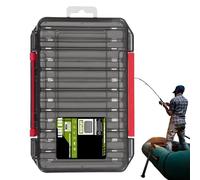 Fishing Tackle Box, Angling Gear Case with Dividers, 19,8 x 13,5 x 3,6 cm / 7,8 x 5,31 x 1,42 pollici Outdoor Tools Container for Lure, Gear, Bait, Screws, Tool Storage Pc