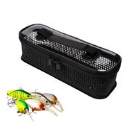 Fishing Tackle Box, Portable Mesh Gear Case with Handle, Lightweight Organizer for Fly Casting Trolling Jigging, Compact Storage for Crappie Walleye Backpacking Travel