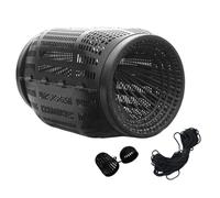 Fishing Trap Cage, Portable Minnow Net, Foldable Crab Catcher 19.69x7.48x7.48 inches, Sturdy Mesh Eel Shrimp Holder, Saltwater Freshwater Bait Tool for Lake Pond Outdoor Hunting Use