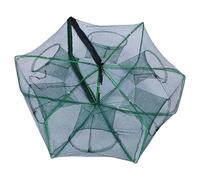 Fishing Trap - Portable Foldable Net Cast, Durablee Mesh Catching Cage for Crabs, Lobsters, Shrimps, Small Fish, Crayfish | Lightweight Easy-Use Colapsible Tool for River, Lake, Dock, Pond, Outdoor