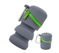 Fishing Trash Can - 4.92x2.36 Inches Foldable Fly Fishing Trash Collector | Silicone Fly Boxes with Zipper | Integrated TrashCan with Hook | Multifunctional Portable Fishings Accessories for Anglers