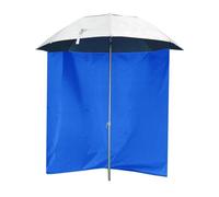 Fishing Umbrella Surrounding Cloth - Patio Parasol Surround Tent | Half Circumference Design | Waterproof Surround Cloth For Sun And Rain Protection, Oxford Silver Coating, Blue