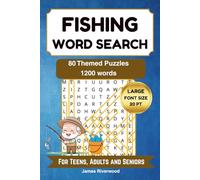 Fishing Word Search: 80 Large Print Puzzles for Relaxation & Brain Fun