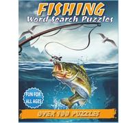 Fishing Word Search Puzzle: Over 100 puzzles with easy-to-read print all about, fishing! The bait, saltwater, freshwater and more, 7.5 inches, 100 ... gift for vacations, holidays, and relaxation.