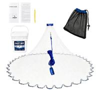 FishLane Rete in ferro zincato, raggio 1,8 m, maglia da 1 cm, per pesci