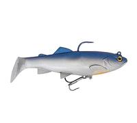 FISHN Esca luccio TROUTY 12 cm, 38 gr, esca morbida, esca morbida con gancio a testa larga e gancio a trittico e soundbar/sonaglio rimovibili - esca per la pesca del luccio (Dark Night)