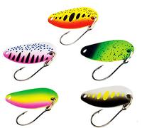 FISHN Trout Spoon Set - Gallo, Peso: 2g, Lunghezza: 2,8cm, Esca per trote, Cucchiaini per trote (5 Pezzi)