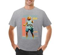 Fishstick Keep Far Away T-Shirt Short Sleeve Tee Animal Print t Shirts for Men Pack Grey S