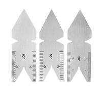 Fishtail Center Gauge Hardware, Vite Thread Pitch Unit, Stainless Steel with Base, Metalworking Layout Marking Apparatus, Strumento Repair for Details, Equipment and Model Making Projects