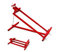 FISHTEC Sollevatore per tosaerba telescopico, massimo 400 kg, senza sforzo, dispositivo di sollevamento a cricco, inclinazione, pratico, stabile e solido, colore: rosso