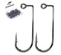 FishTrip Ami da pesca a 90 gradi - 100 pezzi Aberdeen a gambo lungo amo amo Jig Maker per acqua dolce e salata Fly Tying 2#