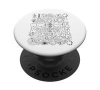Fisica Matematica Biologia Chimica Scienza Astronomia Doodle PopSockets PopGrip Adesivo