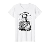 Fisica quantistica Erwin Schrodinger Cat Equazione Scienza Maglietta con Stampa Grafica Economica