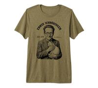 Fisica quantistica Erwin Schrodinger Cat Equazione Scienza Maglietta Premium