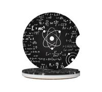 Fisica Stampa Stampato, Sottobicchieri per portabicchieri auto, confezione da 2, sottobicchieri in ceramica assorbente con base antiscivolo in sughero.