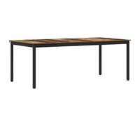 Fisinber Set di 2 tavoli da pranzo, 200 x 100 x 75 cm, in legno e metallo | Tavolini rettangolari da cucina e sala da pranzo con robusto telaio in metallo nero per spazi aperti moderni.