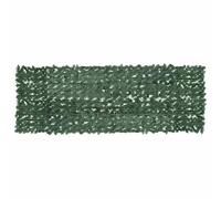 Fisinber Siepe artificiale per balcone, protezione dagli sguardi indiscreti, con foglie verde scuro, 300 x 100 cm, per balcone, terrazza e giardino, recinzione decorativa in PE e tessuto