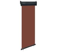 Fisinber Tenda da sole laterale per balcone, 65 x 250 cm, marrone, verticale, estensibile, per terrazze e giardino, con cassetta in alluminio, protezione da sguardi indiscreti e dal vento