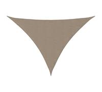 Fisinber Tenda parasole triangolare, 4 x 4 x 5,8 m, in tessuto Oxford, per giardino, terrazza e balcone, robusta, protezione dal vento, a tre angoli, colore tortora