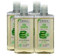 Fisio Shampoo Ecobiologico ALOE VERA DEL SALENTO, Idratante. Per Capelli Normali. 0% Siliconi, Sles e Peg 200ml (4 Unità)